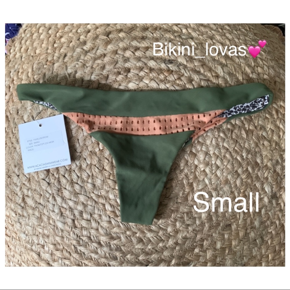 Acacia Swimwear Pavil Bottoms in Palm Small NWT